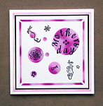 Mothers Day Circles - Handcrafted Mothers Day Card - dr16-0013